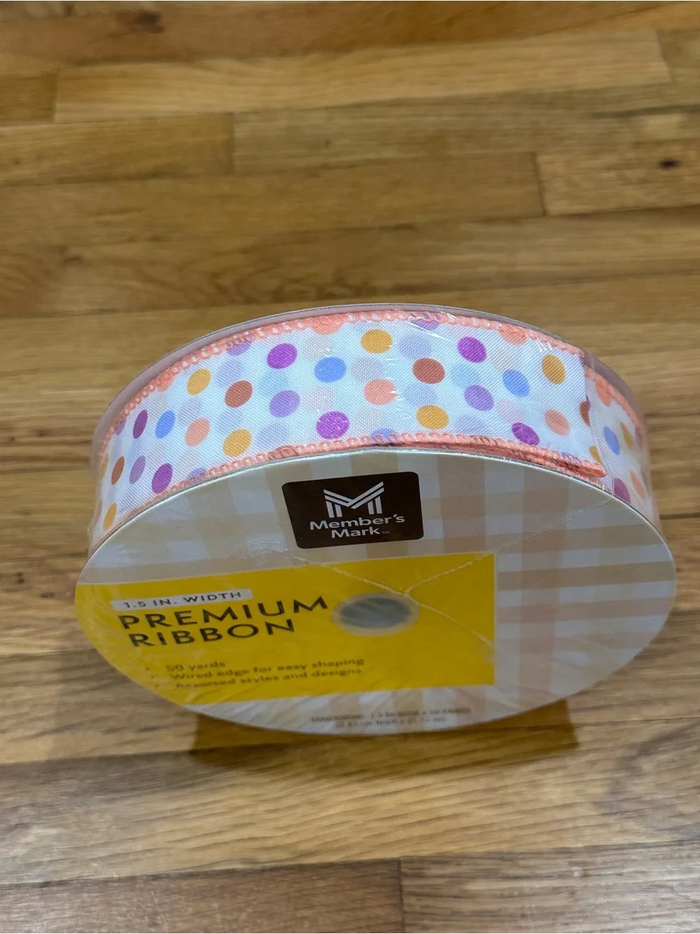 Multi Dot Premium Ribbon 1.5”X50 Yards *NEW